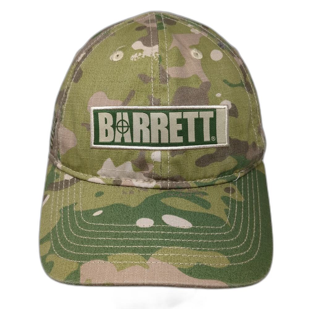 Barrett Baseball Cap Green One Size Camo Tactical American Flag Long Range Hat